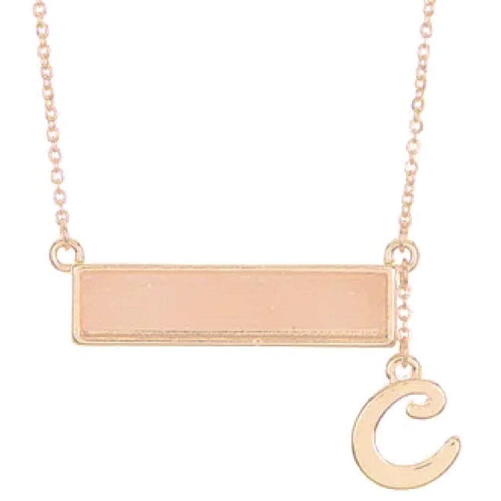 NWT New Nordstrom Rack Stephan & CO Drusy C Initial Necklace
